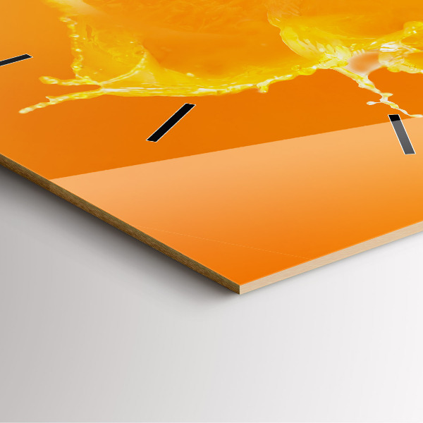 Square wall clock Orange