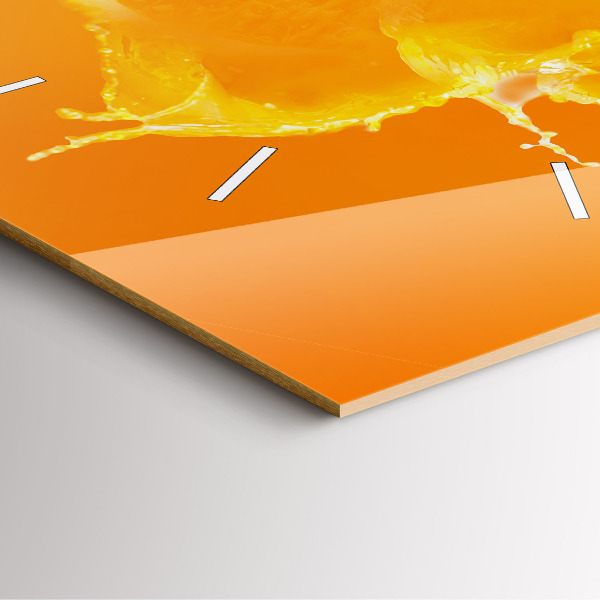 Square wall clock Orange
