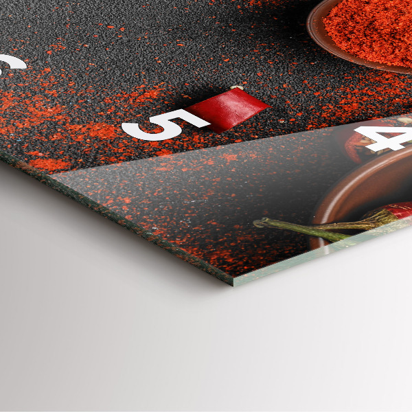 Square wall clock Red peppers