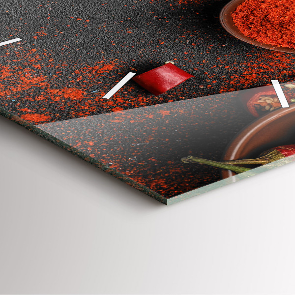 Square wall clock Red peppers