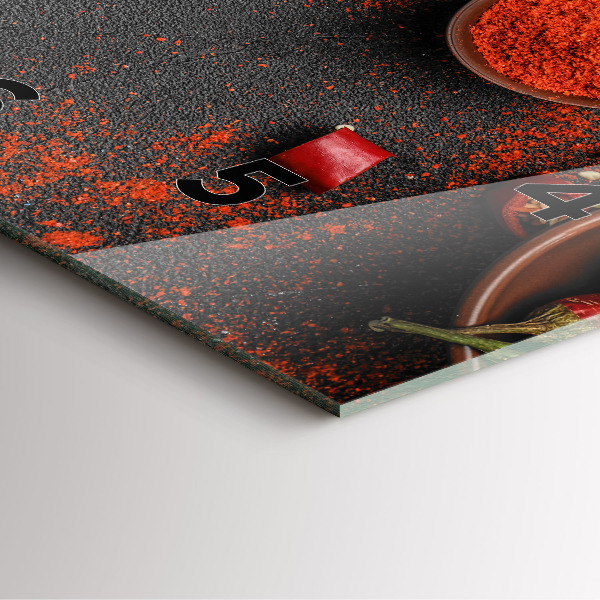 Square wall clock Red peppers