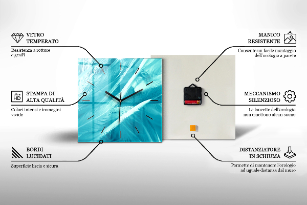 Square wall clock Industrial wall