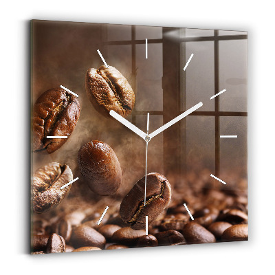 Square wall clock Coffee beans