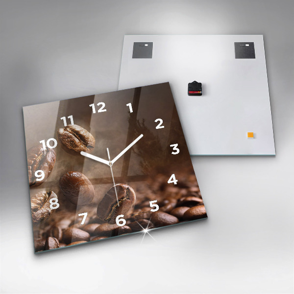 Square wall clock Coffee beans