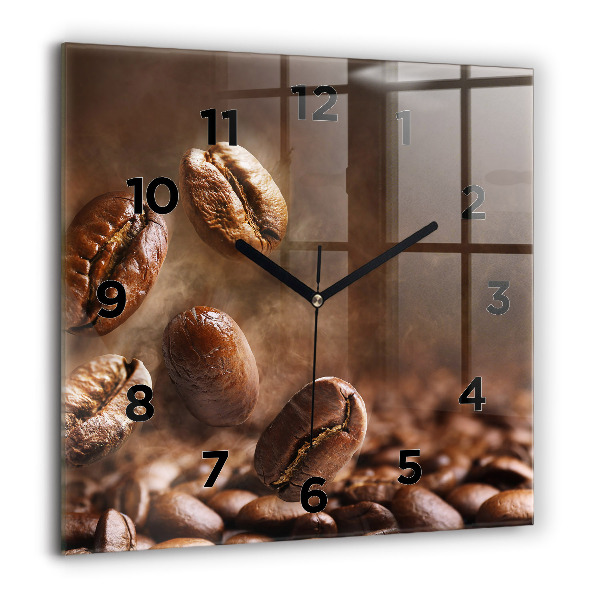 Square wall clock Coffee beans