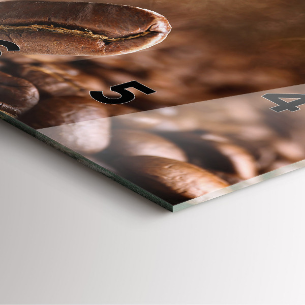 Square wall clock Coffee beans