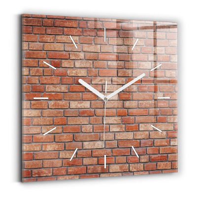 Square wall clock Brick wall