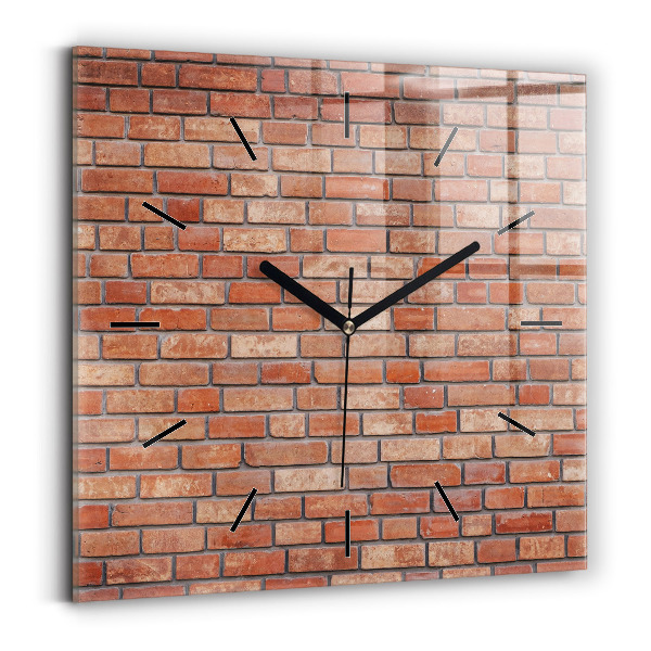 Square wall clock Brick wall