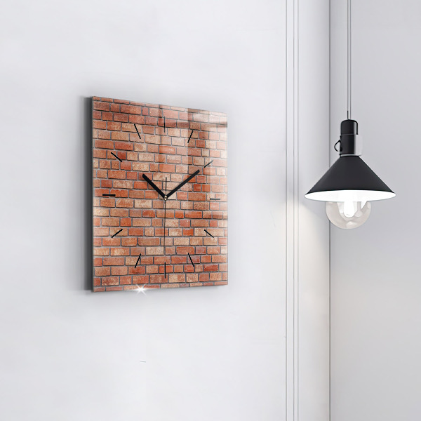 Square wall clock Brick wall