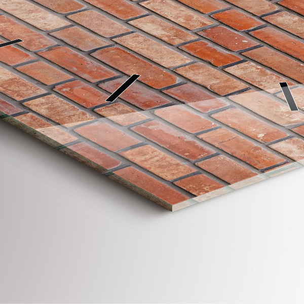 Square wall clock Brick wall