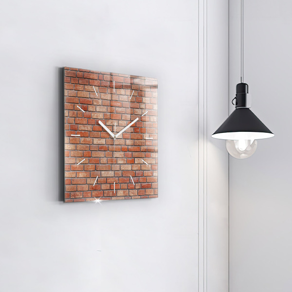 Square wall clock Brick wall