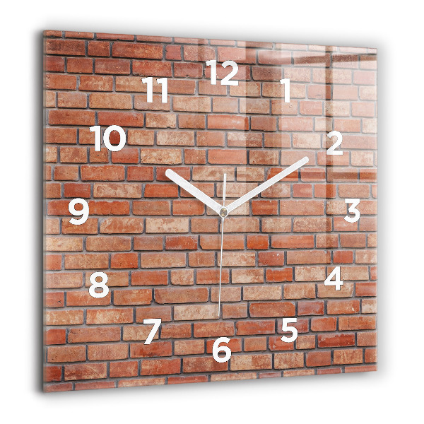 Square wall clock Brick wall