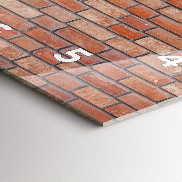 Square wall clock Brick wall