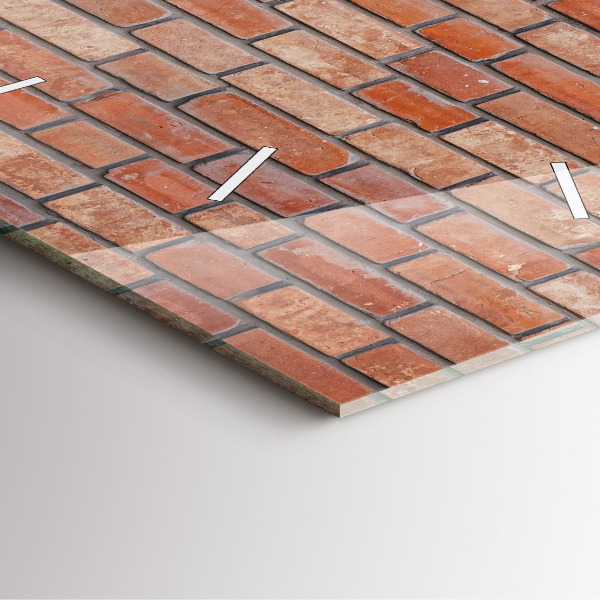 Square wall clock Brick wall