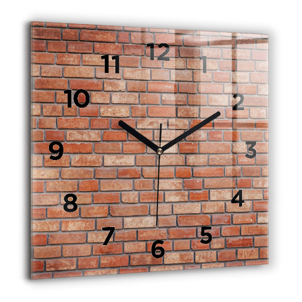 Square wall clock Brick wall