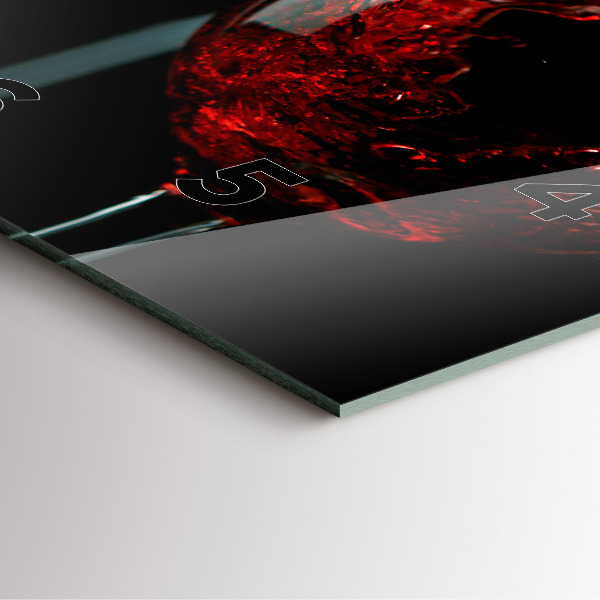 Square wall clock A bottle of wine