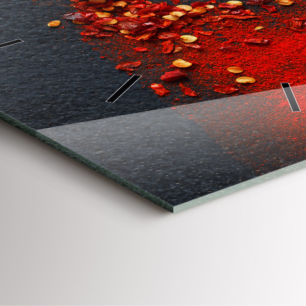 Square wall clock Red pepper seasoning