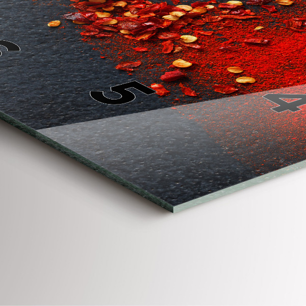 Square wall clock Red pepper seasoning