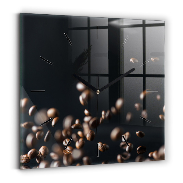 Square wall clock Coffee beans