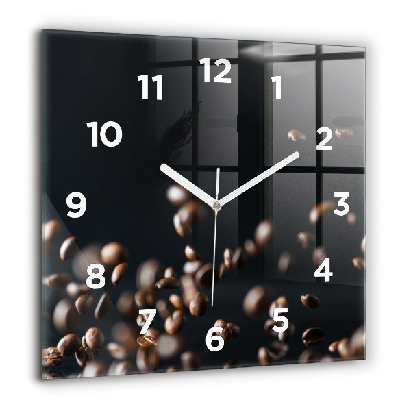 Square wall clock Coffee beans
