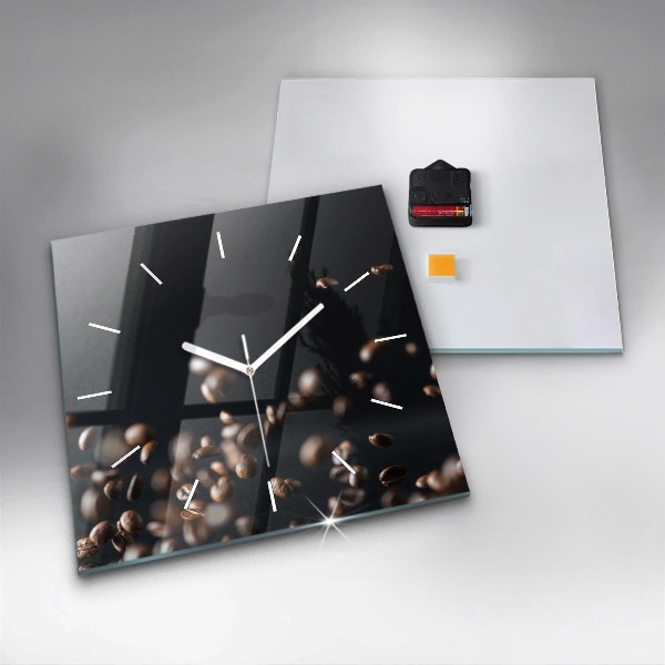 Square wall clock Coffee beans