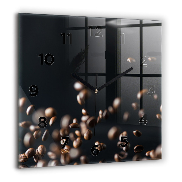 Square wall clock Coffee beans