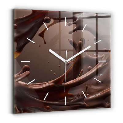 Square wall clock Cocoa waves