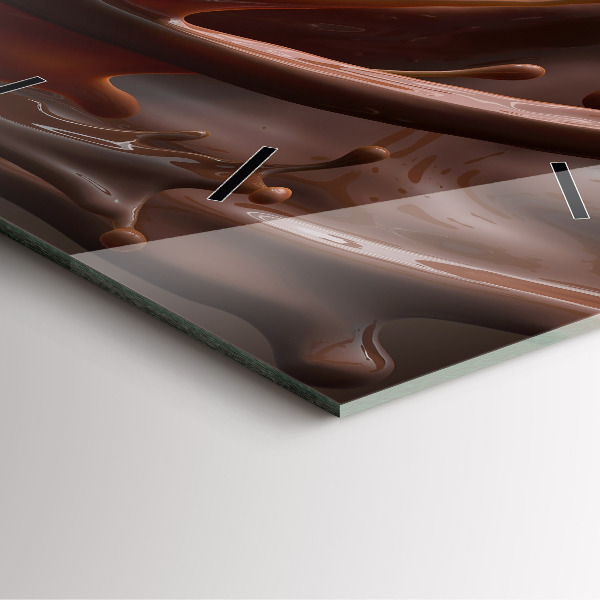 Square wall clock Cocoa waves