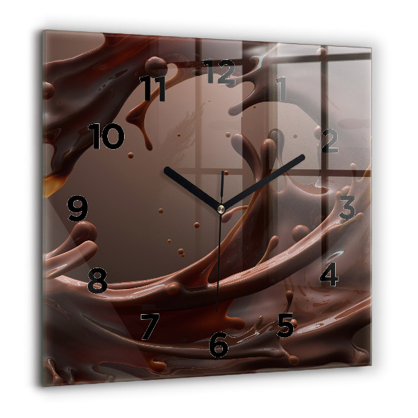 Square wall clock Cocoa waves