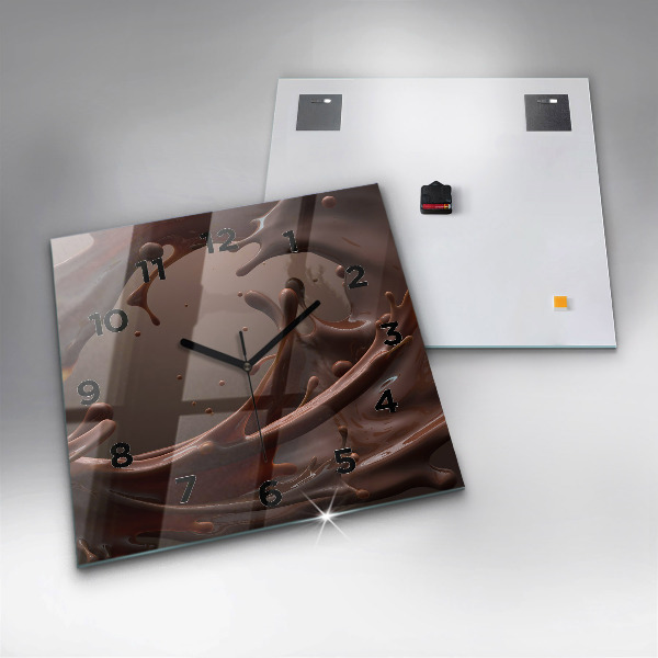 Square wall clock Cocoa waves