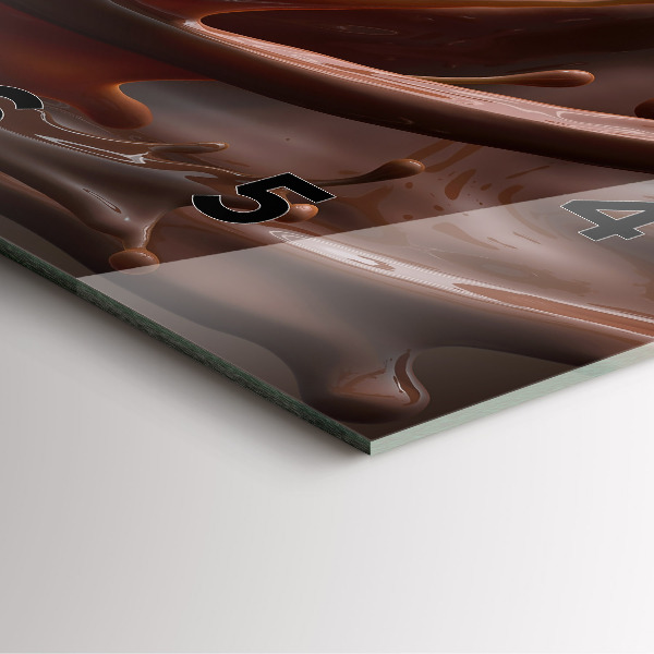 Square wall clock Cocoa waves