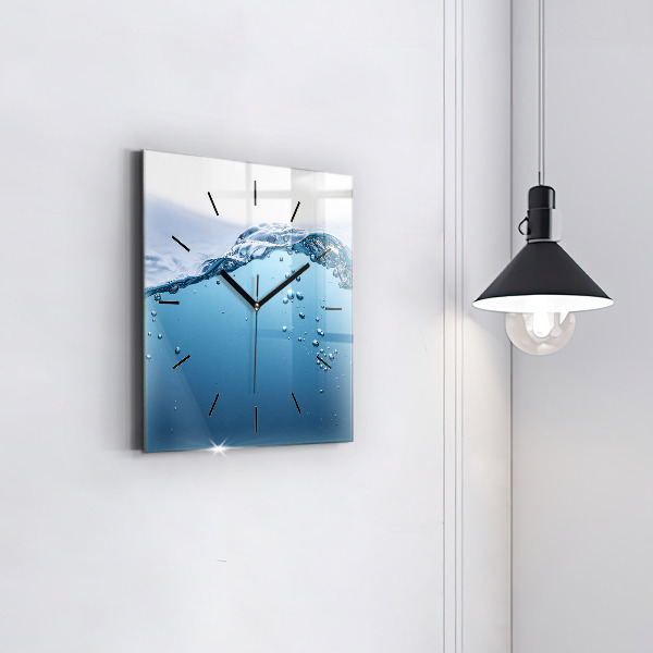 Square wall clock Underwater view