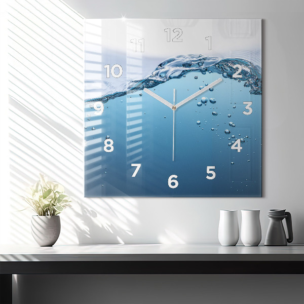 Square wall clock Underwater view