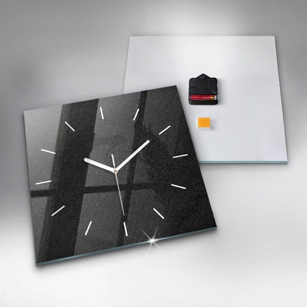 Square wall clock Dark rock