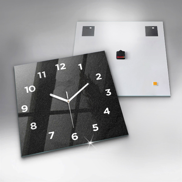 Square wall clock Dark rock