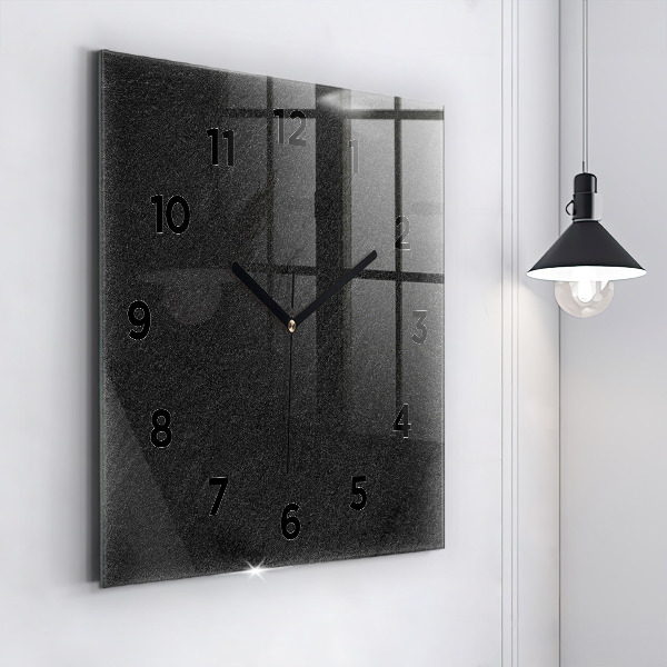 Square wall clock Dark rock