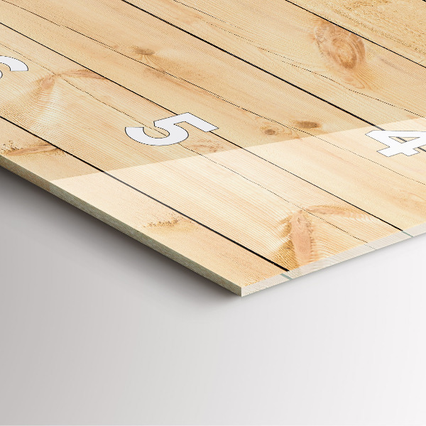 Square wall clock Wooden boards