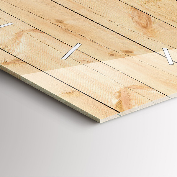 Square wall clock Wooden boards