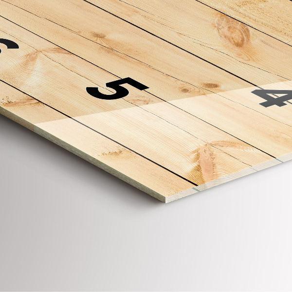 Square wall clock Wooden boards