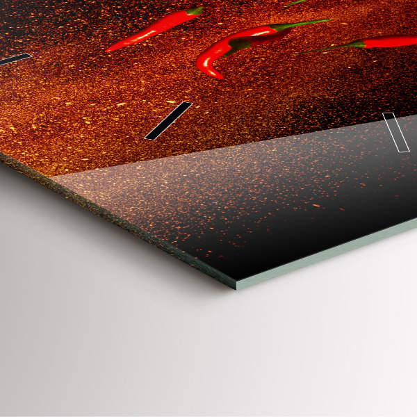 Square wall clock Chili peppers