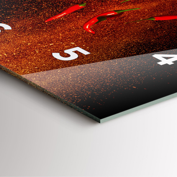 Square wall clock Chili peppers