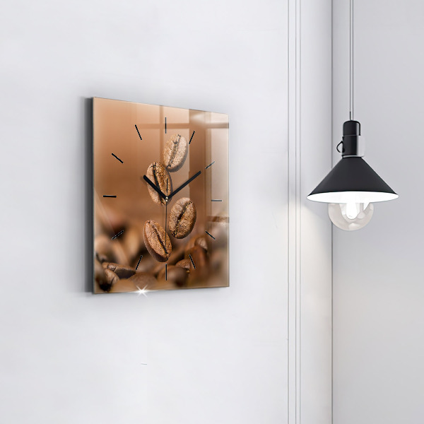 Square wall clock Abstract colors