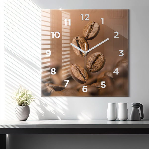 Square wall clock Abstract colors