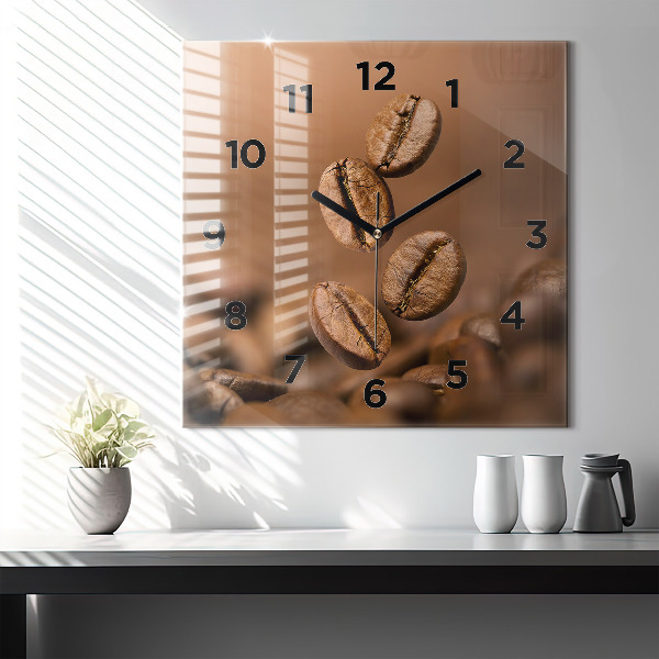 Square wall clock Abstract colors