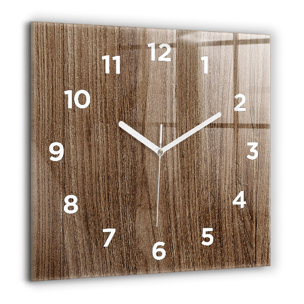 Square wall clock Dark wood