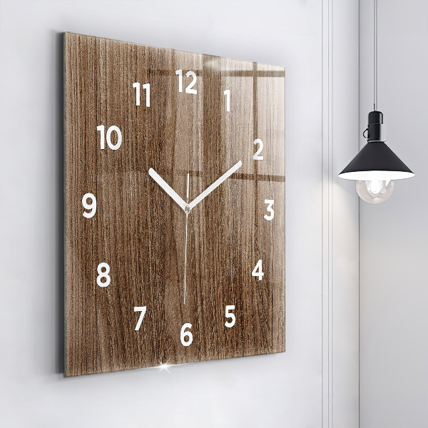 Square wall clock Dark wood