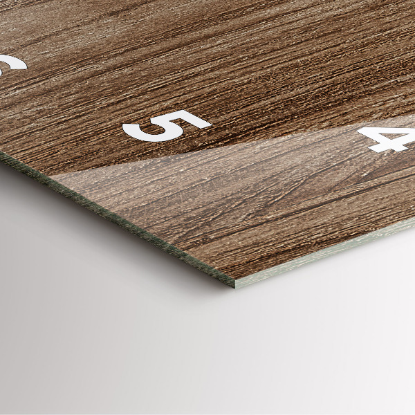 Square wall clock Dark wood