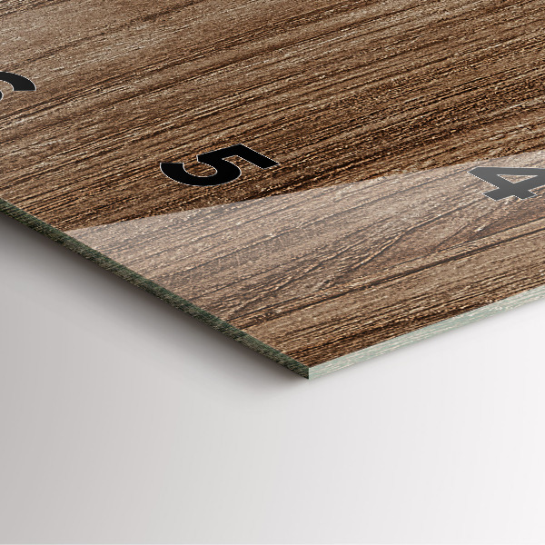 Square wall clock Dark wood