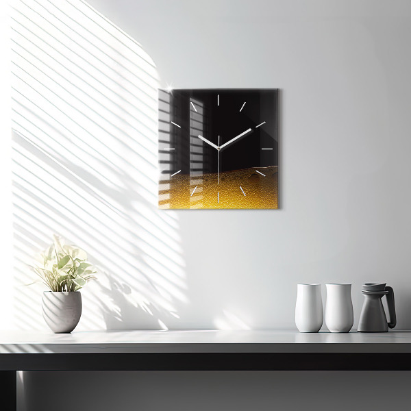 Square wall clock Orange juice