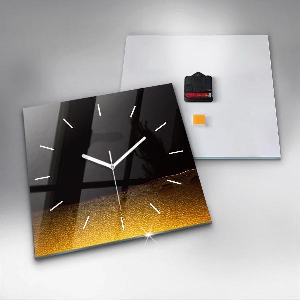 Square wall clock Orange juice